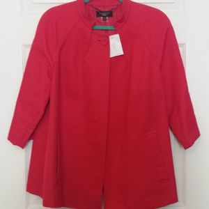 Talbot's Womens Blazer, Bright Pink 3/4 Sleeve NWT